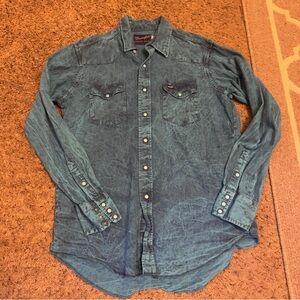 Vintage Wrangler Denim Button Down with Snaps